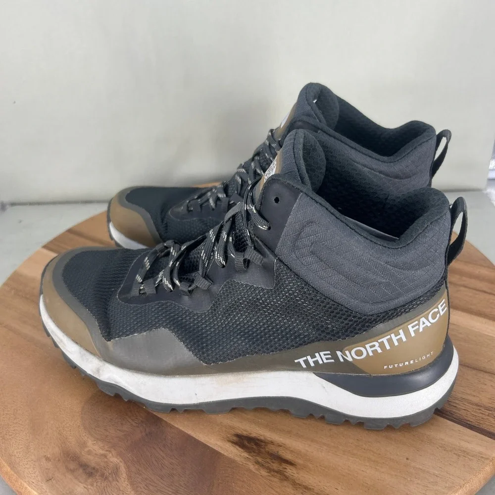The North Face Mens Activist Futurelight Hiking Boots Black Brown Size 10